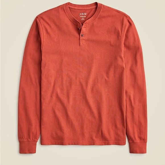 J crew Vintage-wash cotton henley wildfire - Picture 1 of 2